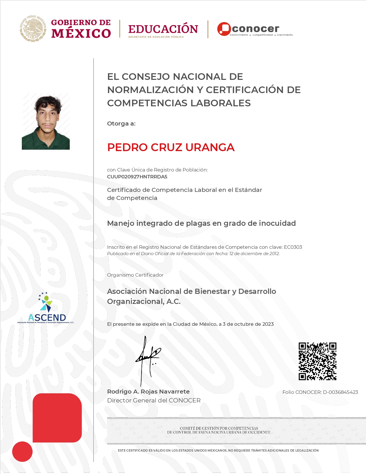 CERTIFICADO CONOCER