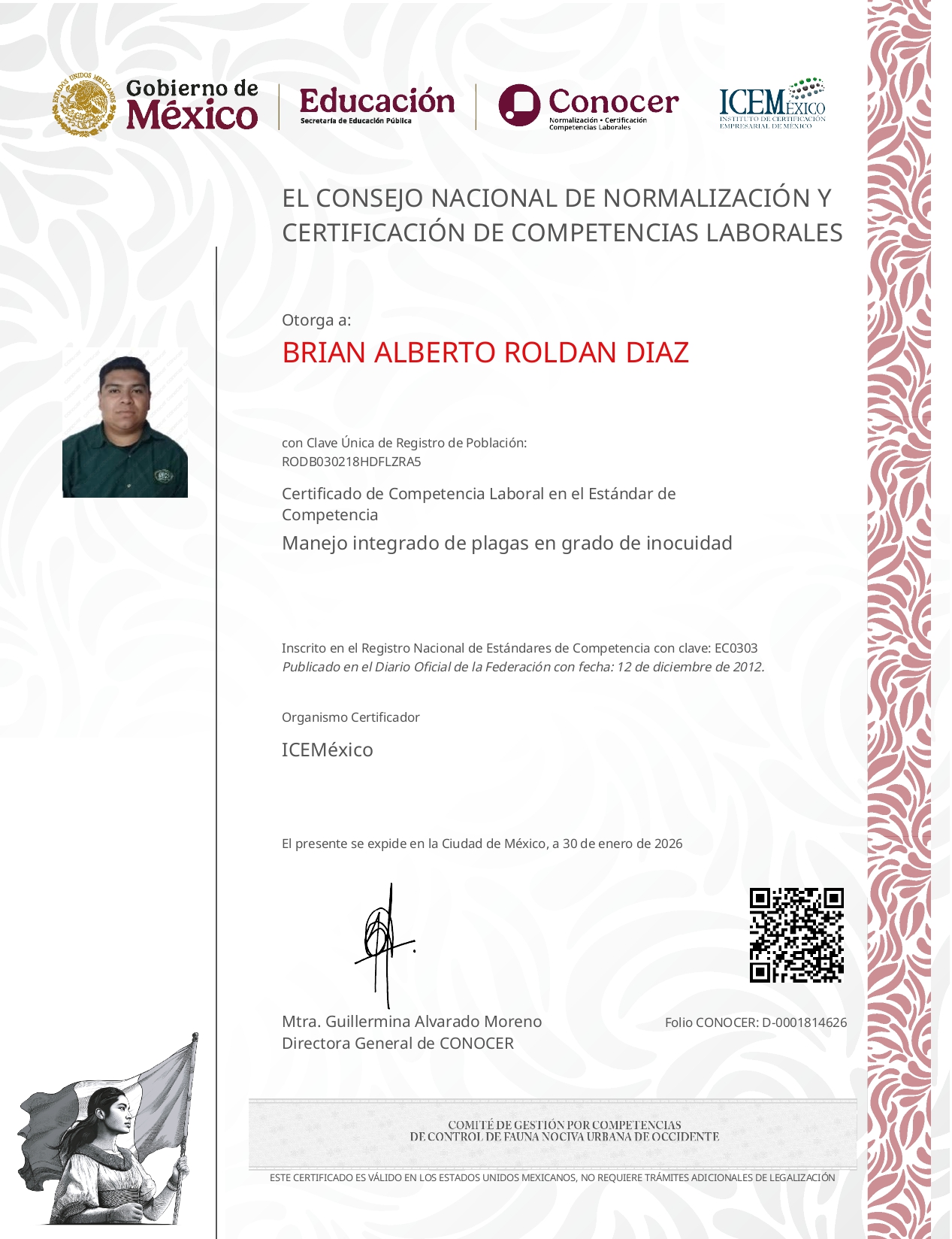 CERTIFICADO CONOCER
