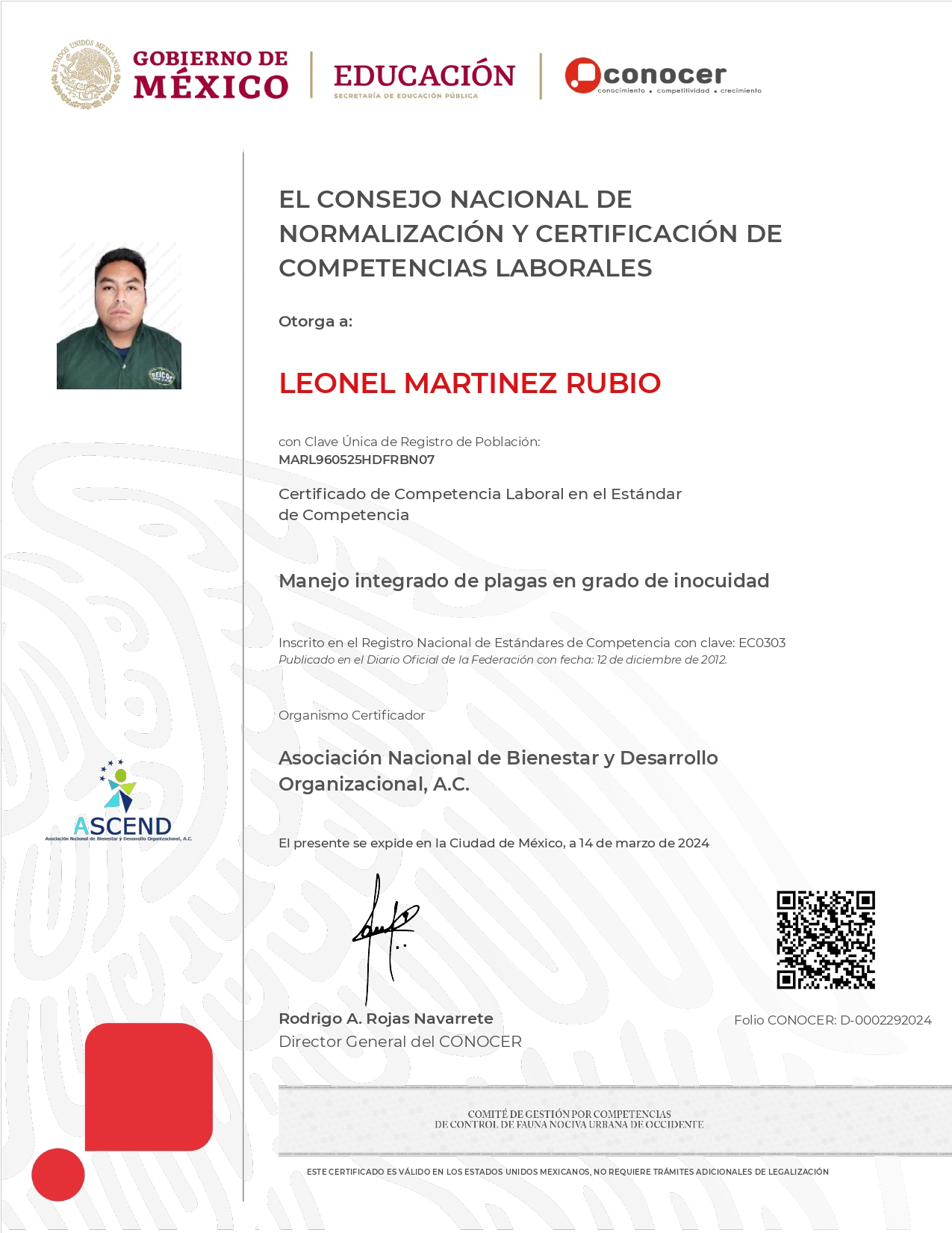 CERTIFICADO CONOCER