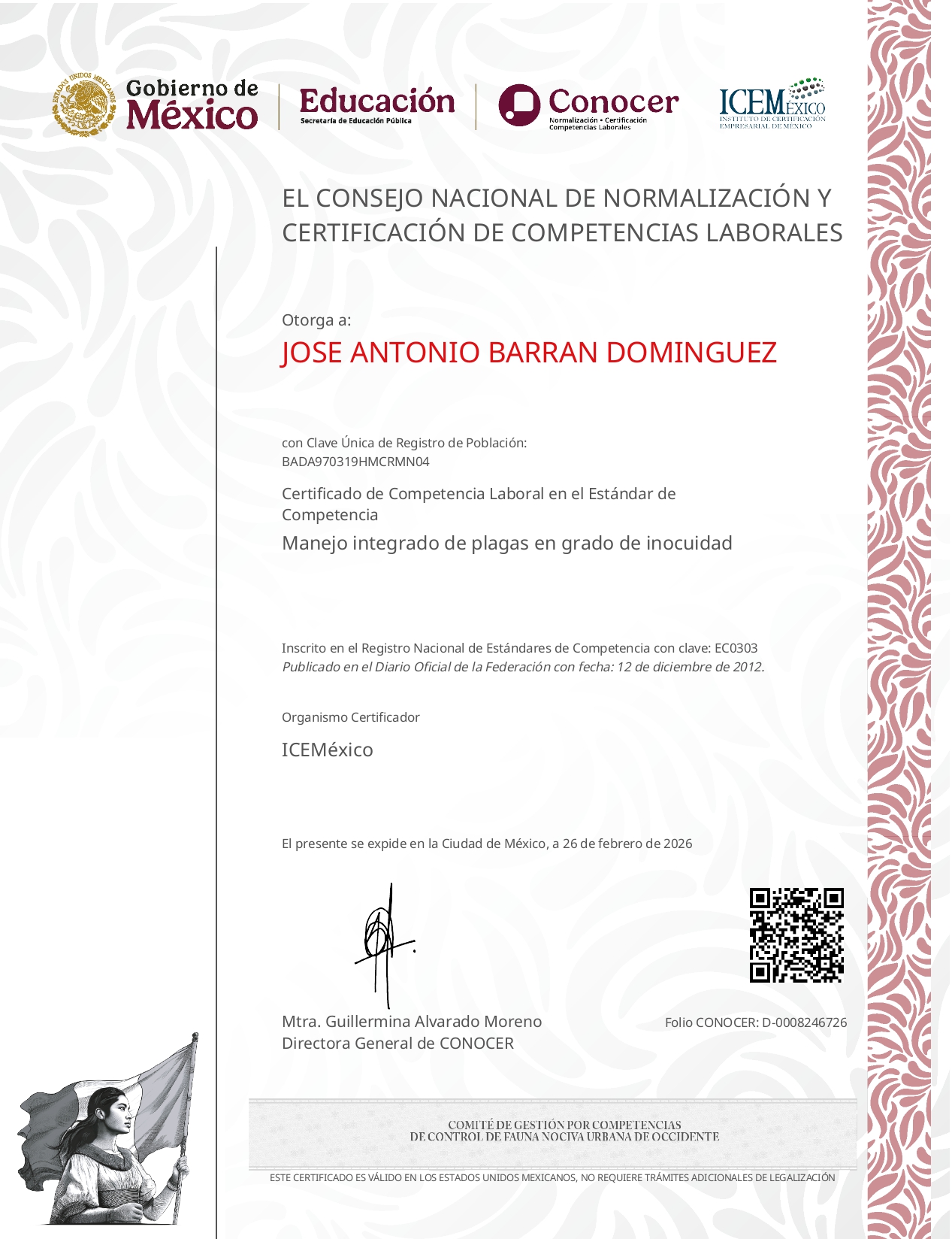 CERTIFICADO CONOCER