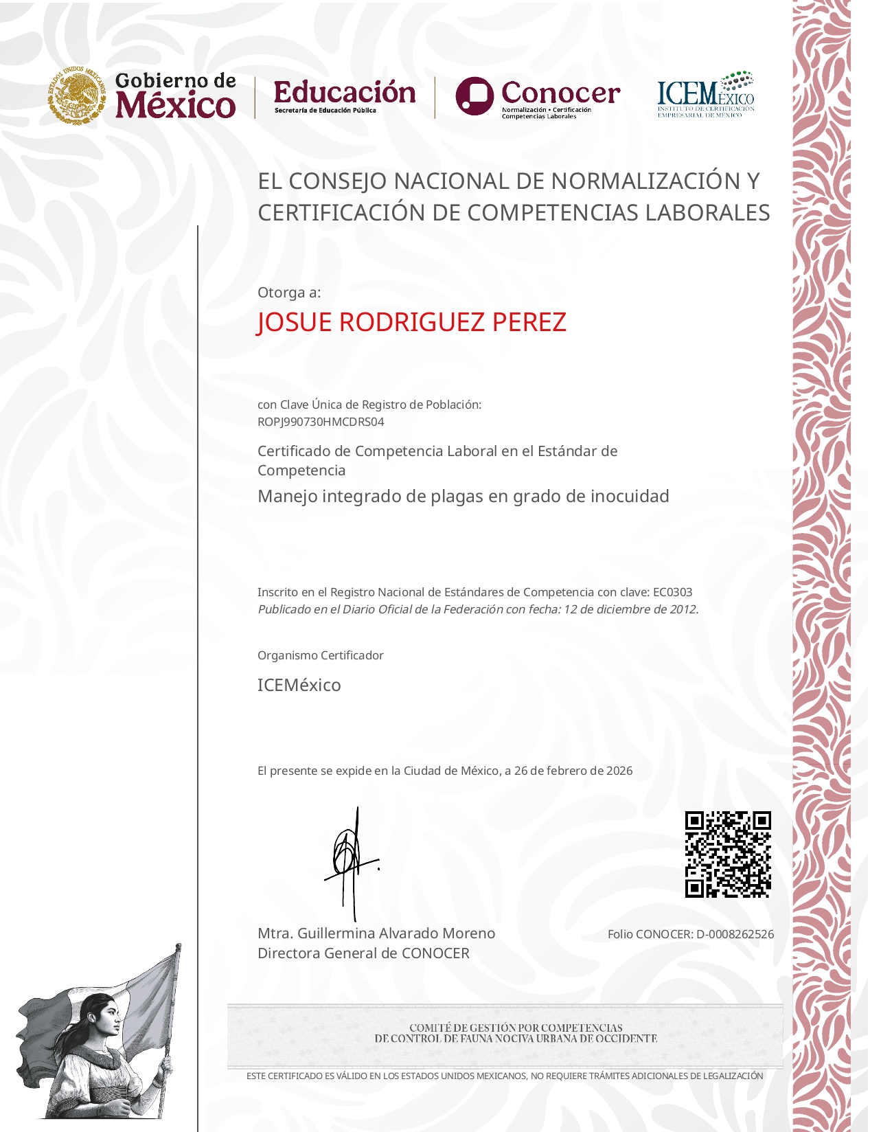 CERTIFICADO CONOCER